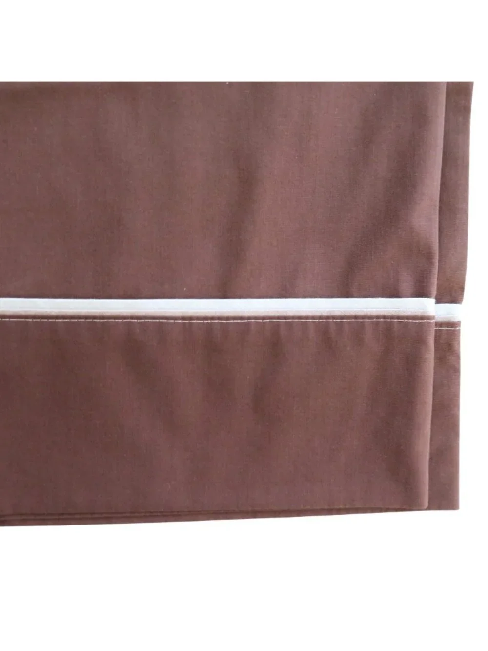 Vintage Sears Roebuck Queen Pillowcases 2 Perma-Prest Percale Brown USA Made